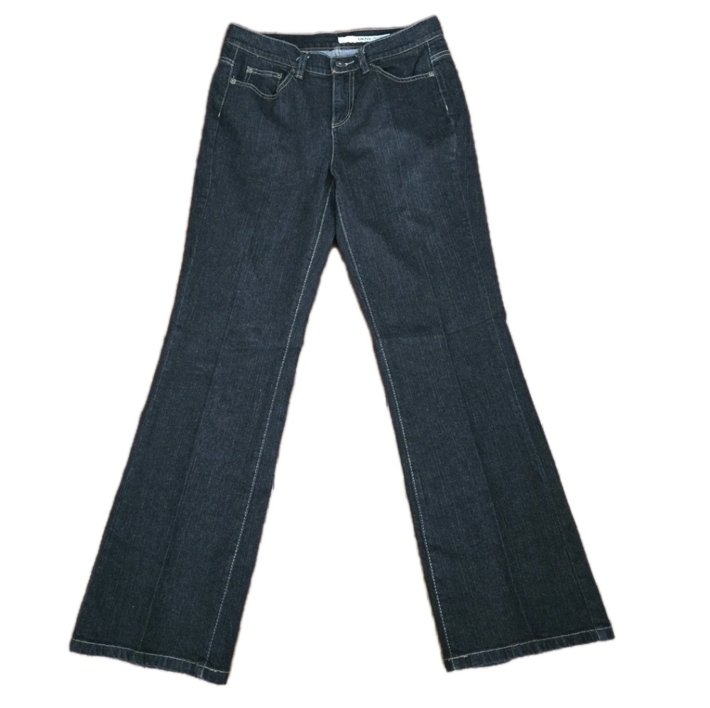 Vintage DKNY SOHO Black Jeans Size 8 Short Low Rise Boot Cut Black Denim Y2K 90s